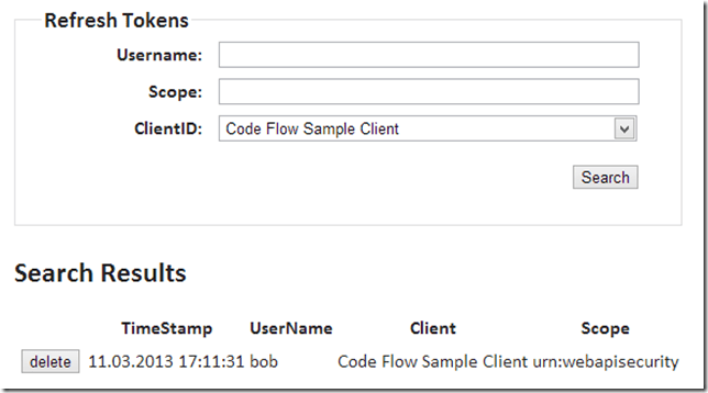 Refresh Token Search